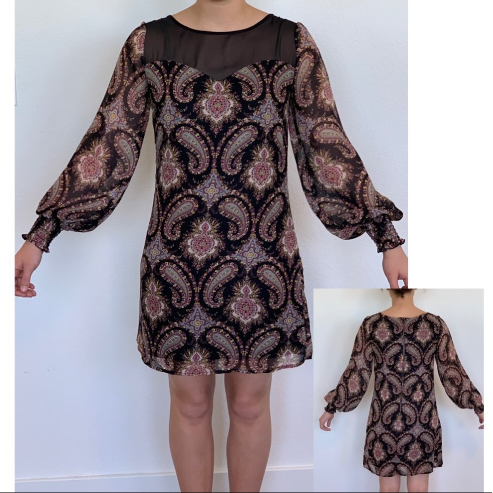 Dress long sleeve midi length